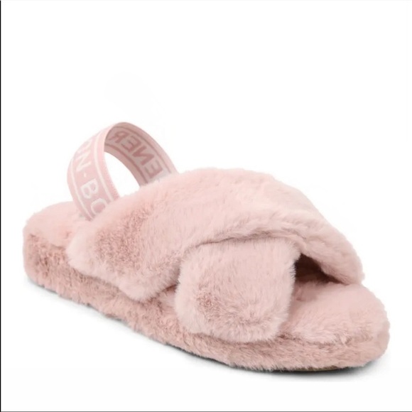 BCBGENERATION Soffi Faux Fur Slingback Slipper in Pink Size‎ 8 - Picture 8 of 8